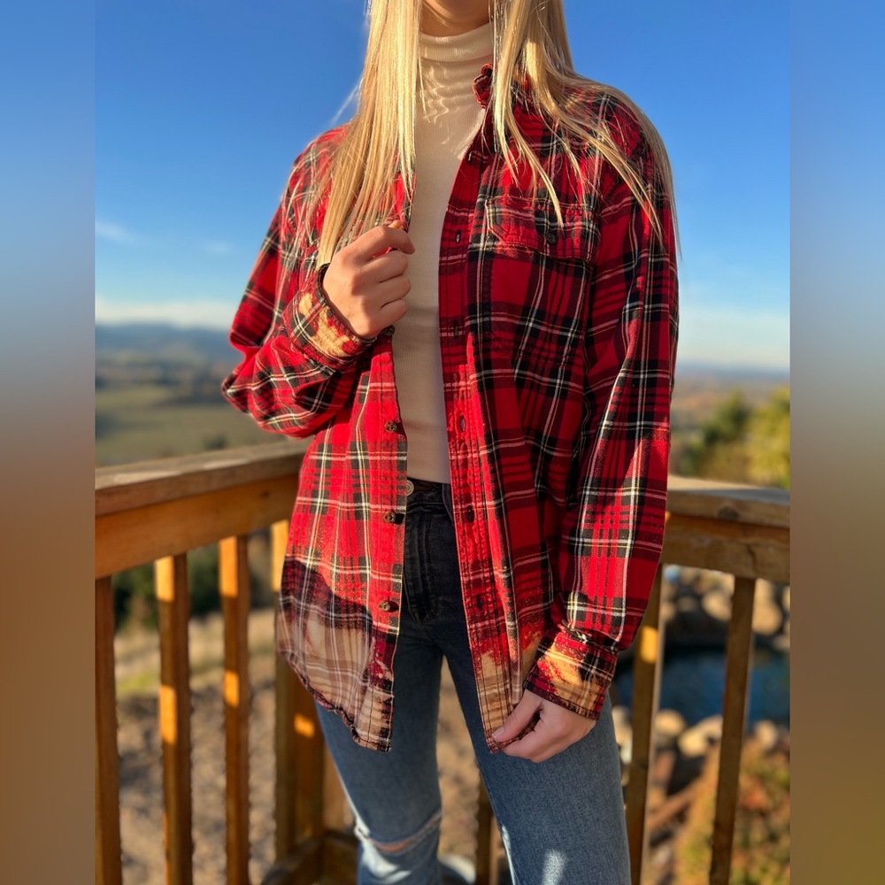 Custom Made Bonfire Babe Fall/Winter Flannel Red … - image 5